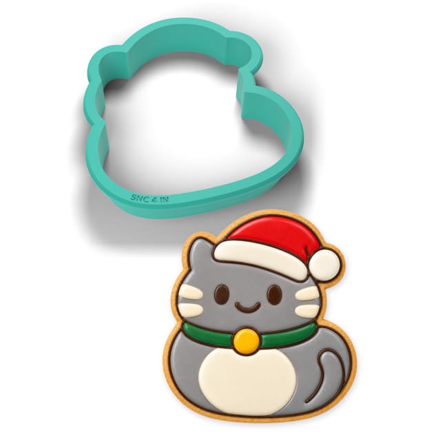 Christmas Cat cookie cutter