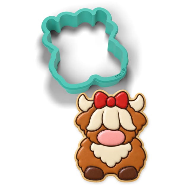 Highland Cow Bow cookie cutter