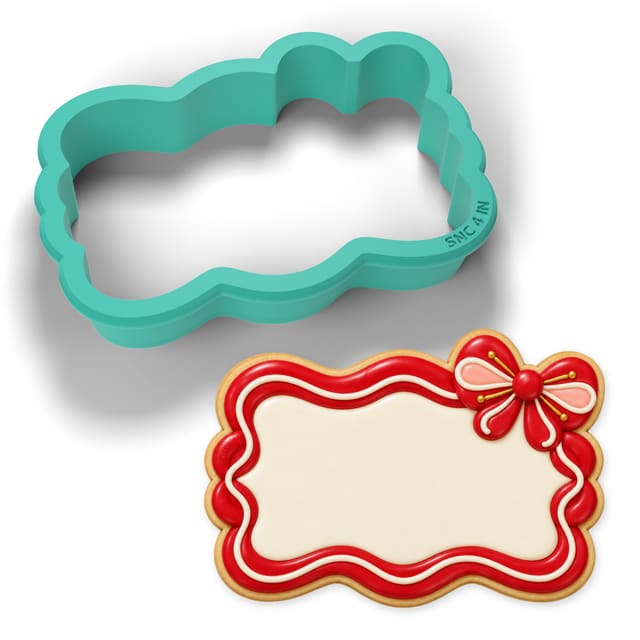 Ribbon Frame Plaque cookie cutter