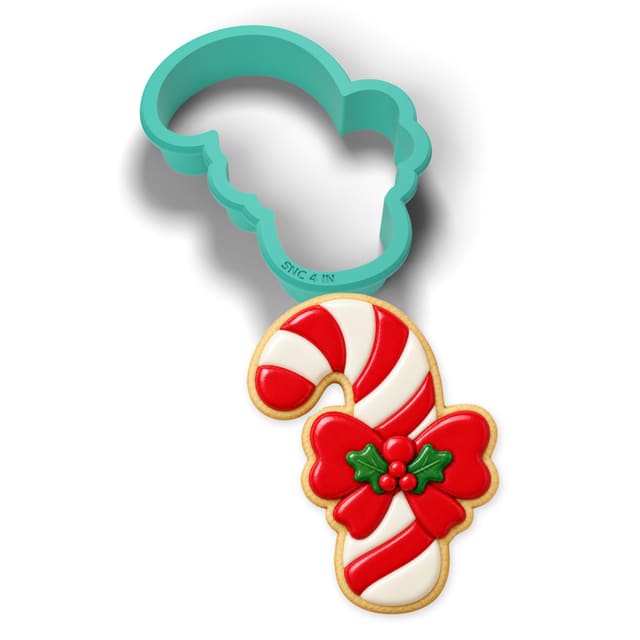 Candy Cane with Bow cookie cutter