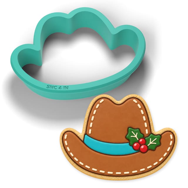 Cowboy Hat with Holly cookie cutter