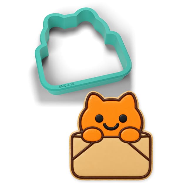 Cat in a Box cookie cutter