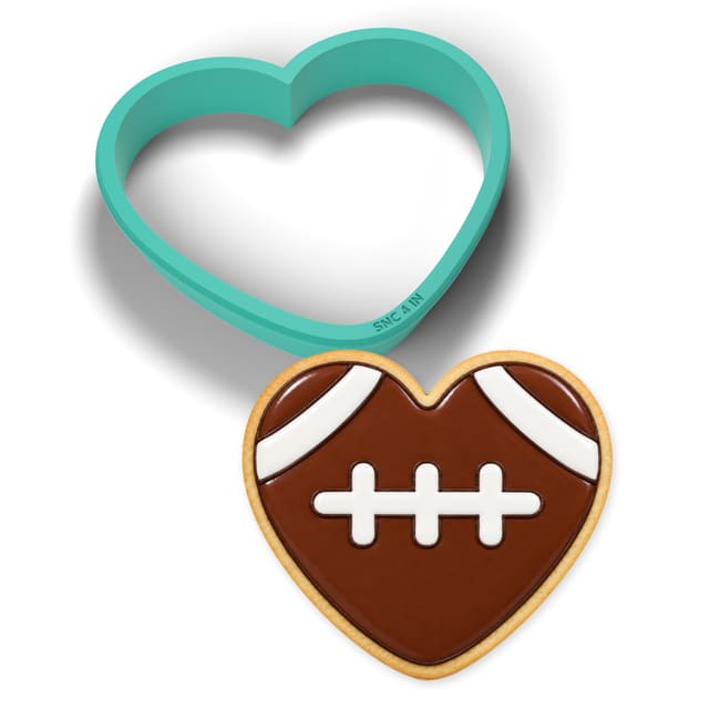 Football Heart cookie cutter