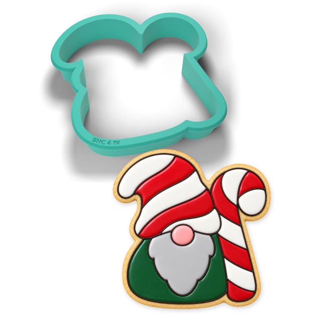 Candy Cane Gnome cookie cutter