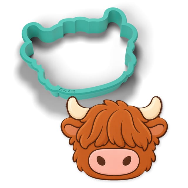 Highland Cow Face cookie cutter