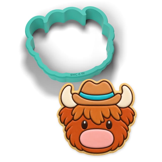 Cowboy Highland Cow cookie cutter