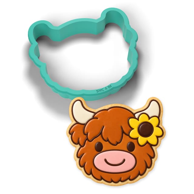 Sunflower Highland Cow cookie cutter