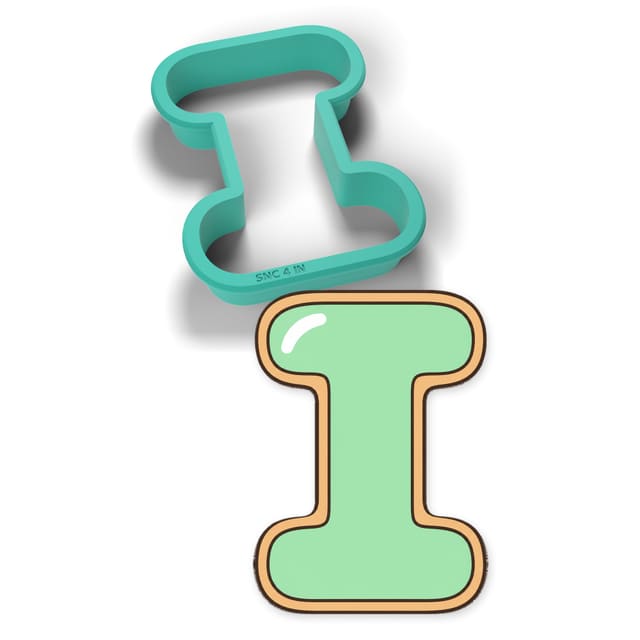 Letter I cookie cutter