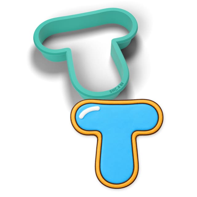Letter T cookie cutter
