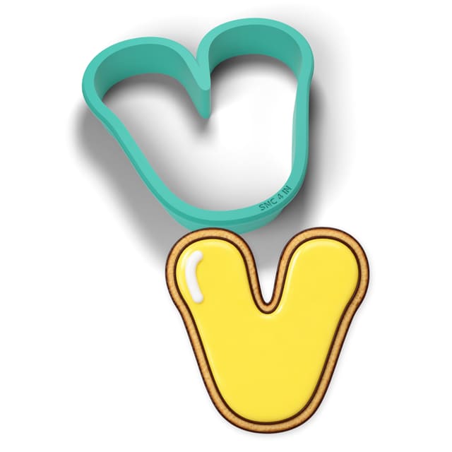 Letter V cookie cutter