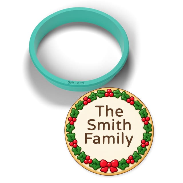 Personalized Wreath cookie cutter