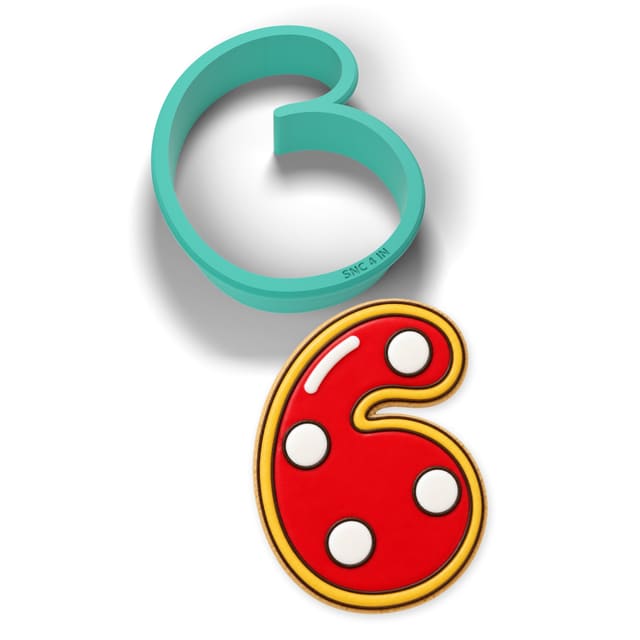 Number 6 cookie cutter