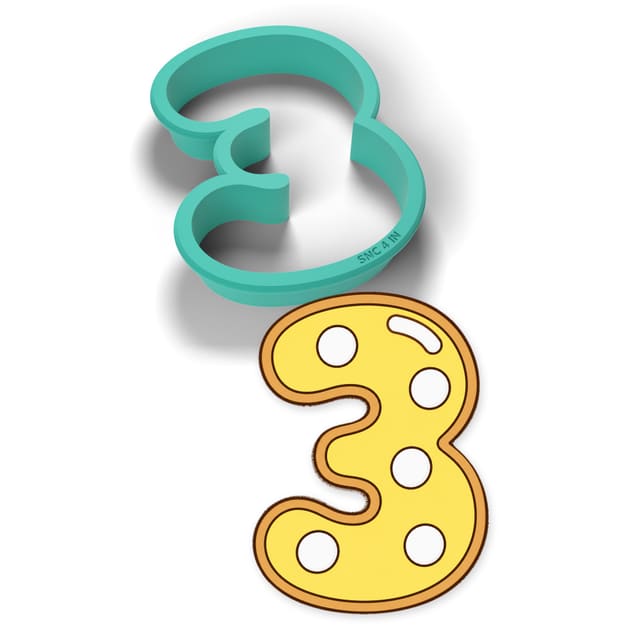 Number 3 cookie cutter