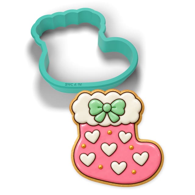 Pink Stocking cookie cutter