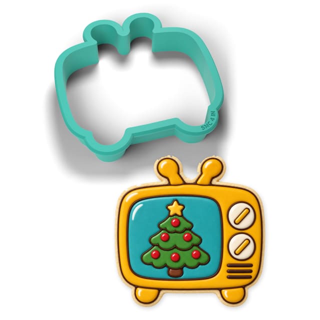 Vintage TV Tree cookie cutter