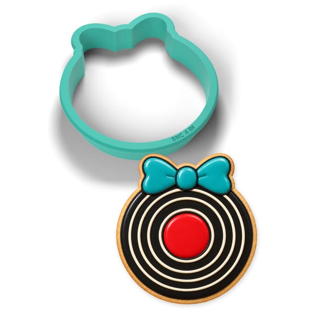 Vinyl Record Bow cookie cutter