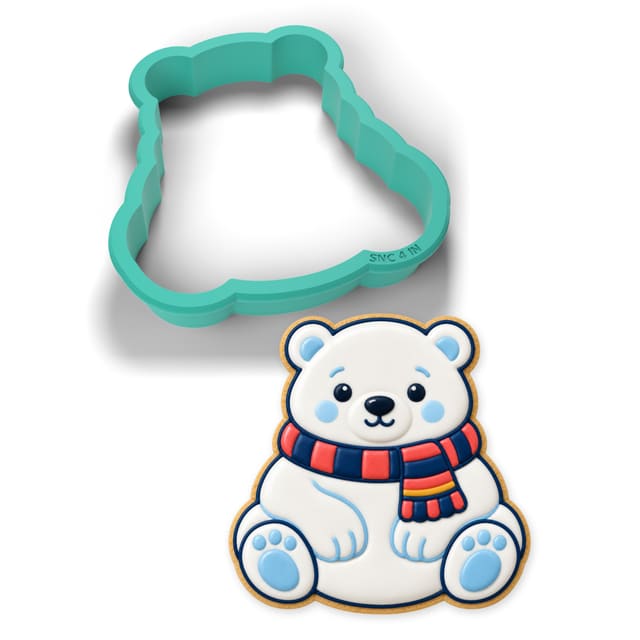 Sitting Polar Bear cookie cutter