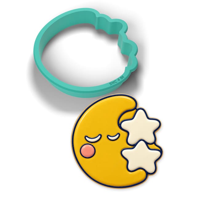 Crescent Moon with Stars cookie cutter