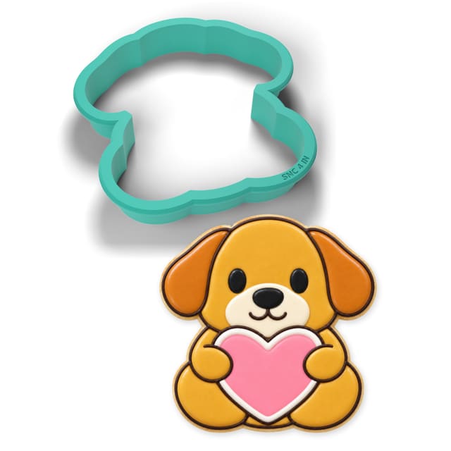 Valentine Puppy cookie cutter