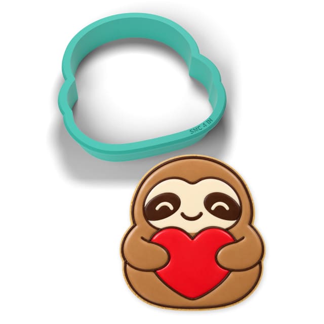 Valentine Sloth cookie cutter