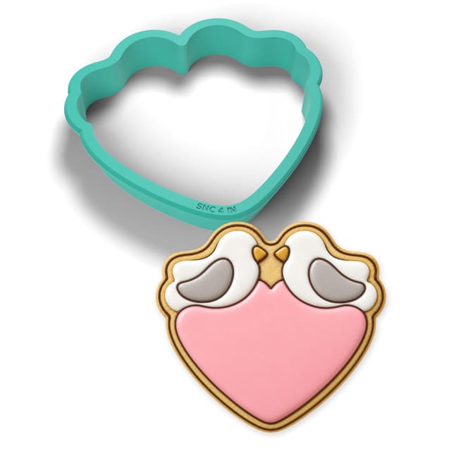 Heart with Doves cookie cutter